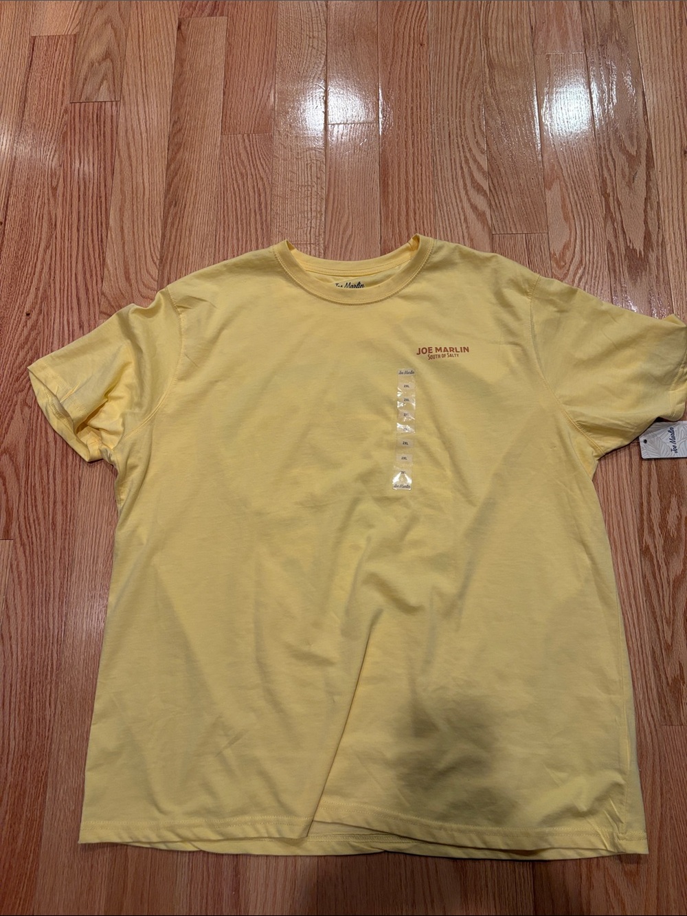Joe Marlin Men’s Yellow Short-Sleeve Crew T-Shirt